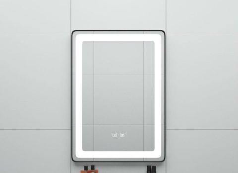 Gương treo tường phòng tắm viền đen chữ nhật 50x70 kb934