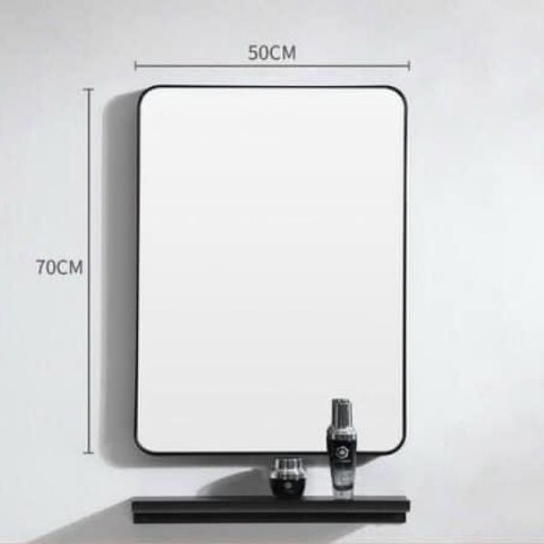 Gương treo tường phòng tắm viền đen chữ nhật 50x70cm