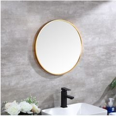 Gương có khung viền màu vàng – điểm nhấn nội thất hiện đại 60cm