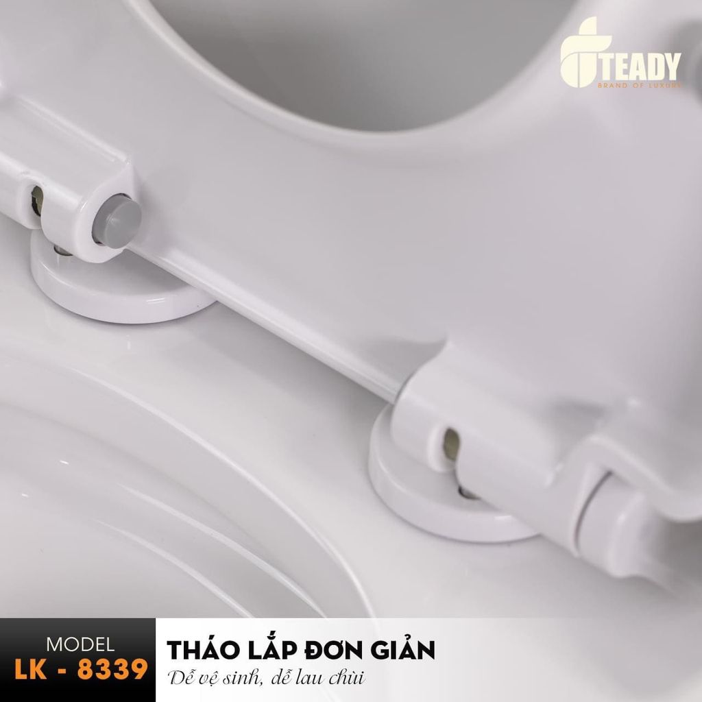 Bồn cầu liền khối LK8339 nắp êm – Sang trọng, dễ vệ sinh