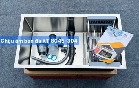 Chậu rửa bát âm bàn  1 hố 80x45cm
