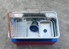 Chậu rửa bát inox 304 đúc nguyên khối 78x48cm có phụ kiện