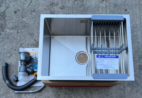 Chậu rửa bát inox 304 âm bàn 60x45 – Chống ồn, thoát nhanh