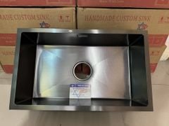 Chậu rửa bát lắp âm bàn 1 hố KA6845-Nano đen