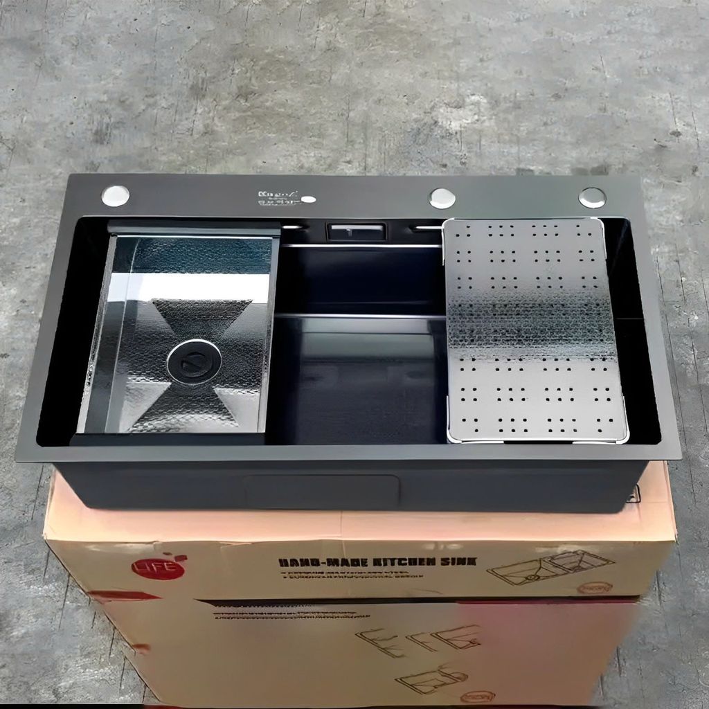 Chậu rửa bát 1 ngăn 80x46cm nano kim cương