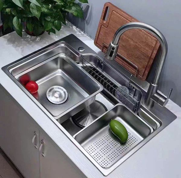 Chậu Rửa Inox 304 Cao Cấp (78x48x24cm) – Bền, Đẹp, Chống Gỉ