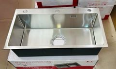 Chậu rửa bát inox 304 một hố 80x50cm cao cấp
