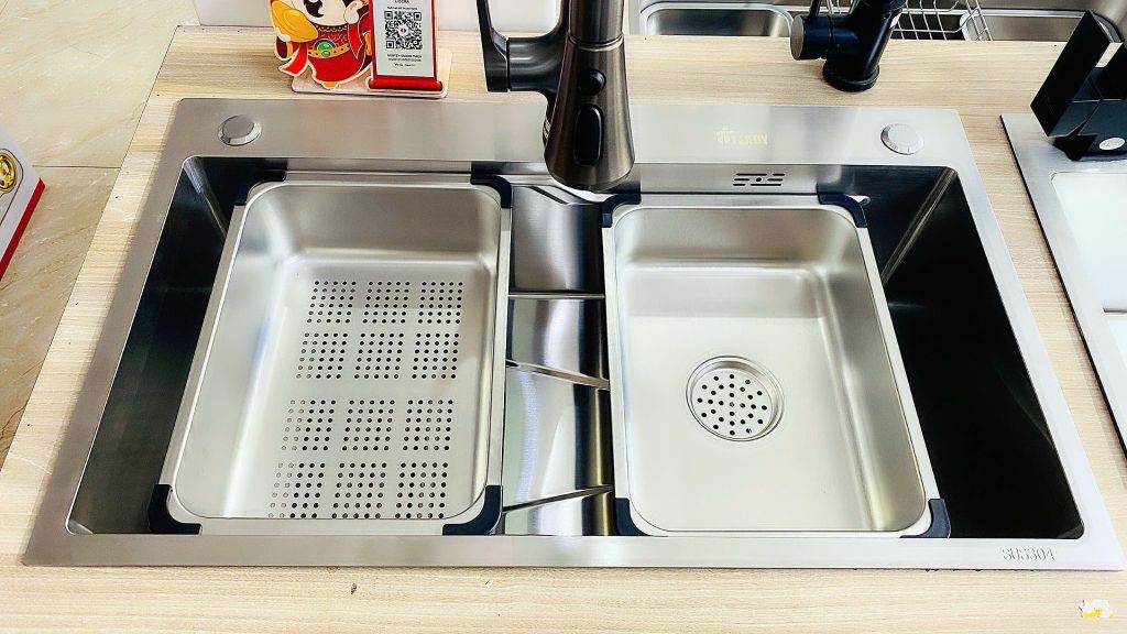 Chậu rửa bát 1 hố cao cấp CRB-NK-7545