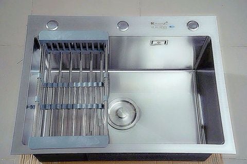Chậu Rửa Bát Inox 304 Đúc Nguyên Khối – Bền, Đẹp, Giá Tốt K60x45