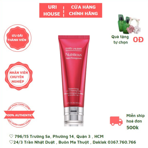  Sữa Rửa Mặt Lựu Đỏ Estee Lauder Nutritious Super Pomegranate 125ML 