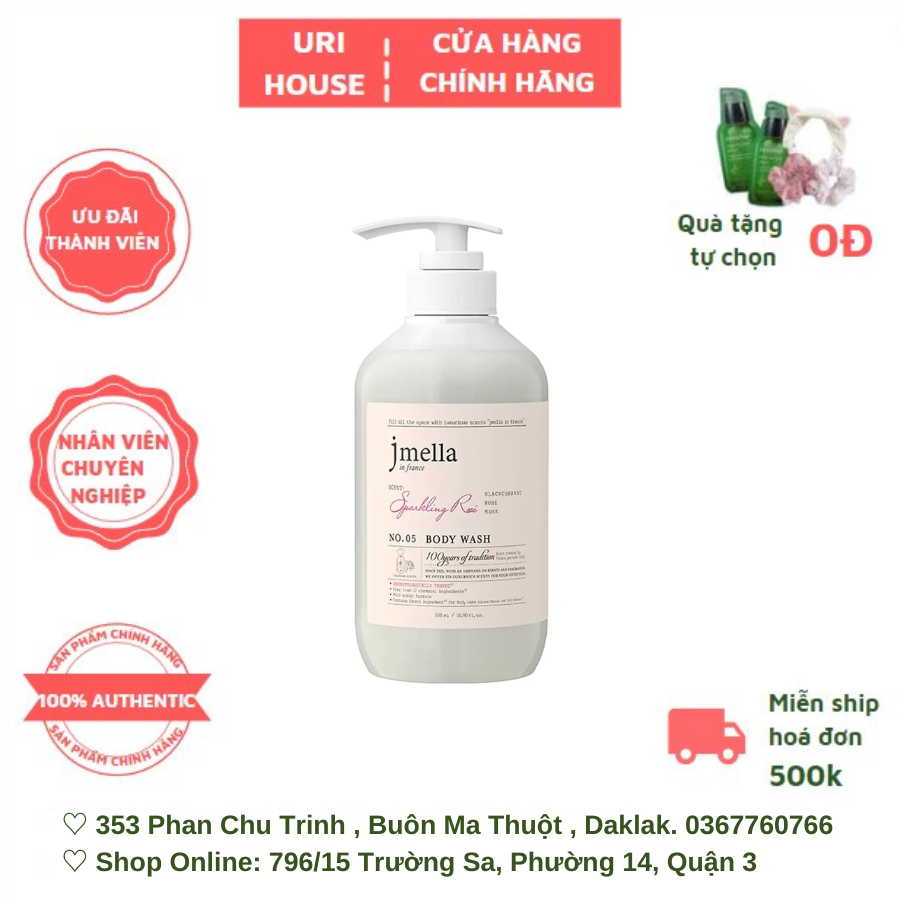 Sữa Tắm Jmella Dưỡng Ẩm Hương Nước Hoa