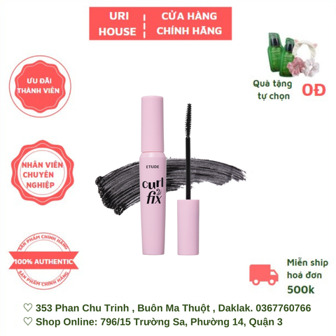  [BEST SELLER] Mascara Uốn Cong Lông Mi Etude House Curl Fix Mascara 8g 
