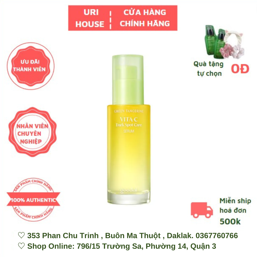 Tinh Chất Sáng Da, Mờ Đốm Nâu Goodal Green Tangerine Vita C Dark Spot Care Serum 40ml