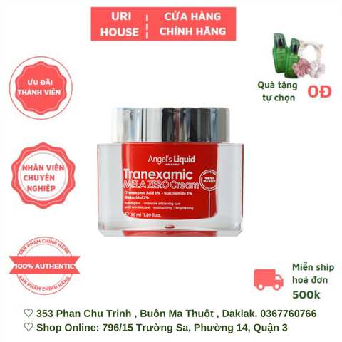  [BEST SELLER] Kem Dưỡng Giảm Thâm Nám Chuyên Biệt Angel's Liquid Tranexamic Mela Zero Cream 50ml 