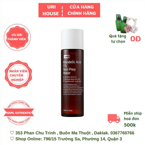  Dung Dịch Tẩy Tế Bào Chết By Wishtrend  Mandelic Acid 5% Skin Prep Water 120ml 