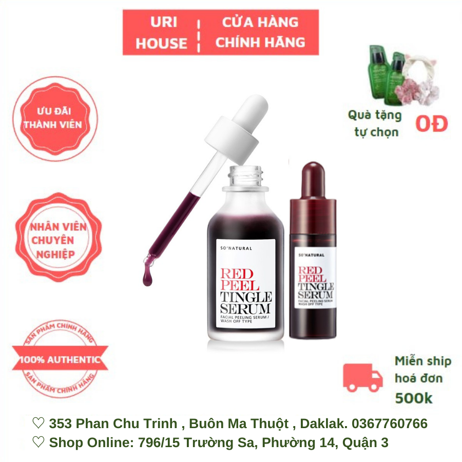 Serum So'Natural Red Peel Tingle Làm Giảm Mụn, Tái Tạo Làn Da