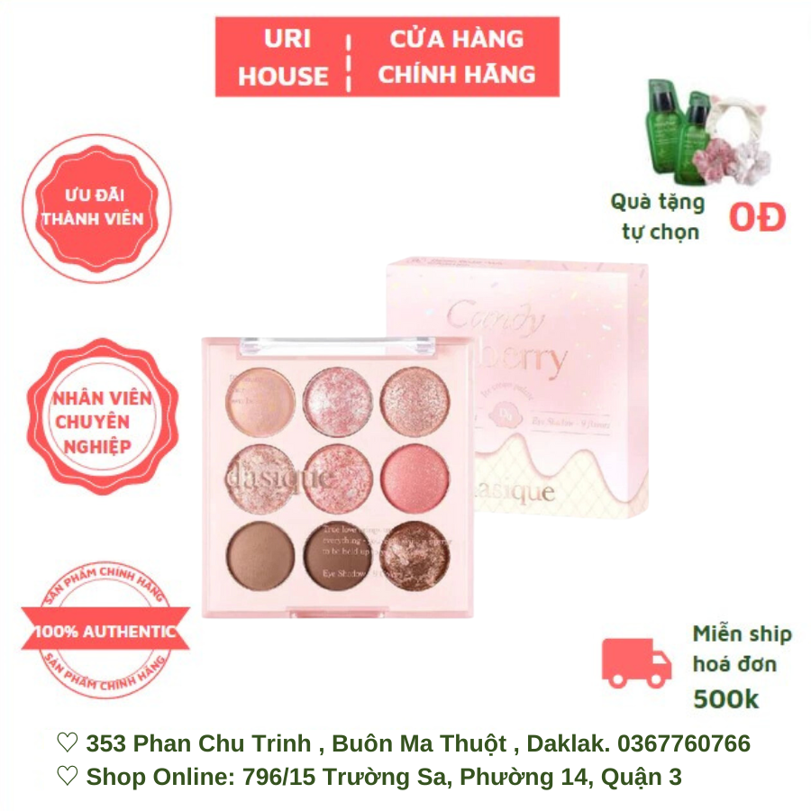 [NEW] Bảng Phấn Mắt 9 Ô Màu Dasique Ice Cream Shadow Palette