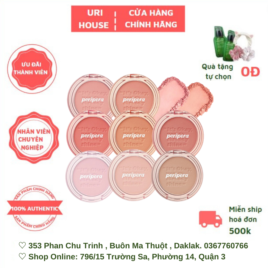 Phấn Má Hồng Peripera Pure Blushed Sunshine Cheek