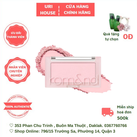  Phấn Má Hồng Dạng Nén Ngọt Ngào Dạng Nén Romand Better Than Cheek 3.8g 