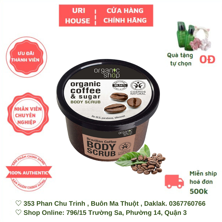 Tẩy Tế Bào Chết Toàn Thân Organic Shop Organic Coffee & Sugar Body Scrub