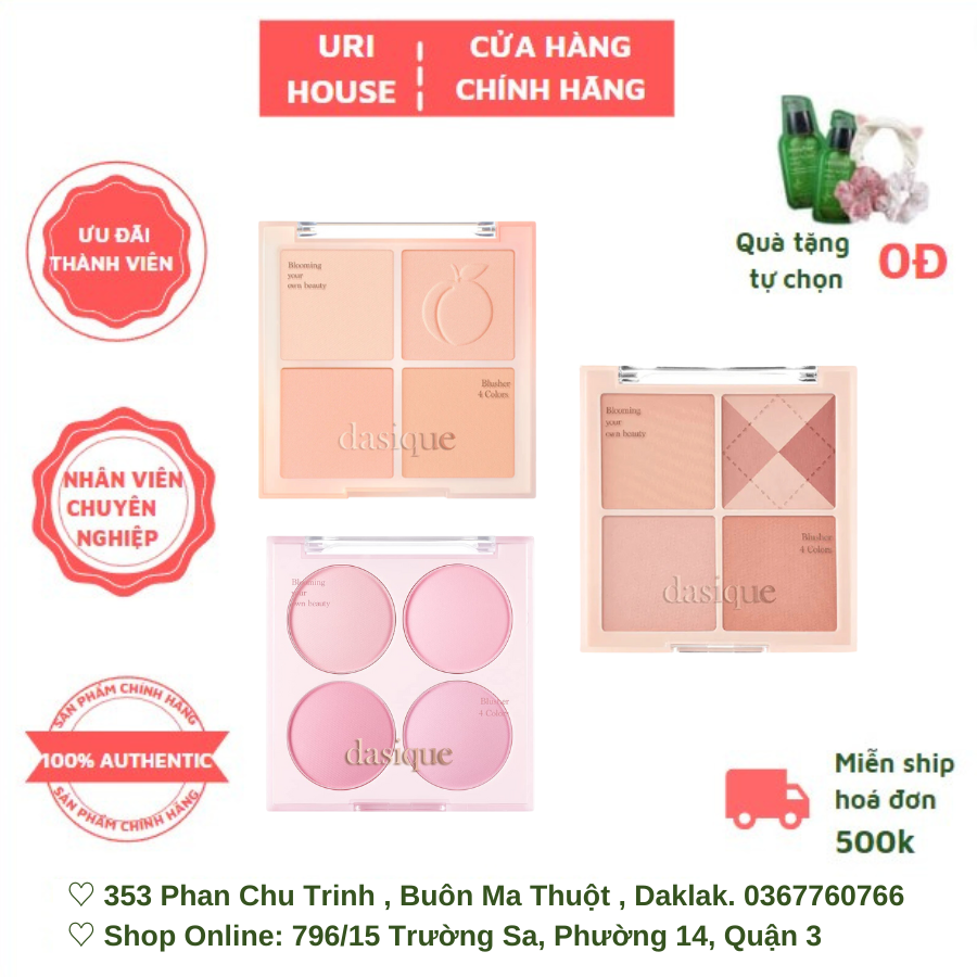 Phấn Má Hồng 4 Ô Dasique Blending Mood Cheek