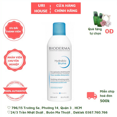  Xịt Khoáng Cho Da Nhạy Cảm Bioderma Hydrabio Brume 300ml 