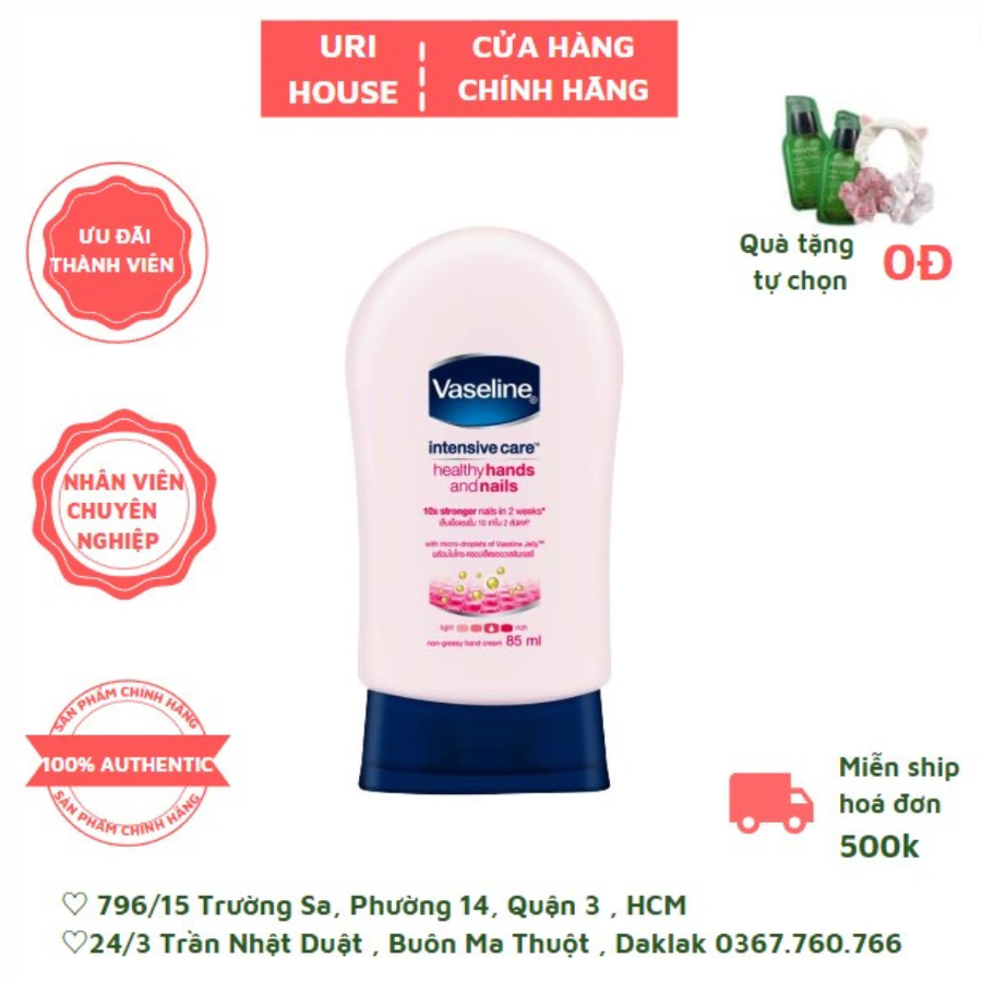 Kem Dưỡng Da Tay Và Móng Tay Vaseline Intensive Care Healthy Hands And Nails 85ml (Nội Địa Thái)