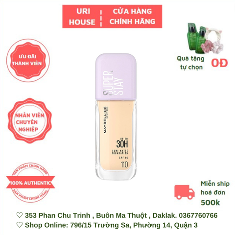  [BEST SELLER] Kem Nền Maybelline Bắt Sáng Che Phủ Cao Siêu Nhẹ Superstay Up To 30H Lumi-Matte Foundation SPF16 PA+++ 