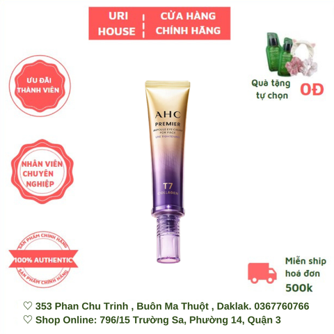  [BEST SELLER] Kem Mắt  AHC Ampoule Eye Cream For Face Line Tightening T7 Collagen 40ml 