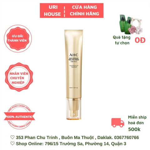  [BEST SELLER] Kem Dưỡng Mắt Trẻ Hóa Da AHC Age Defense Real Eye Cream For Face 40Ml 