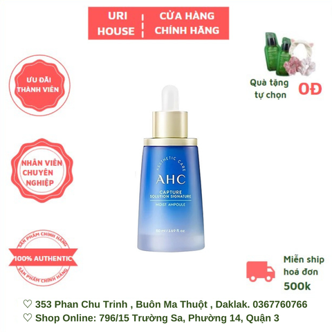  [NEW] Tinh Chất Cấp Ẩm Chuyên Sâu AHC Capture Solution Prime Moist Ampoule 50ml 