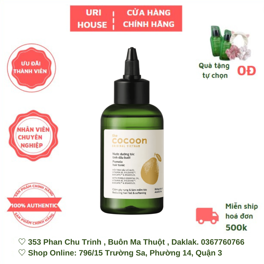 Nước Dưỡng Tóc Cocoon Tinh Dầu Bưởi Pomelo Hair Tonic 140ml