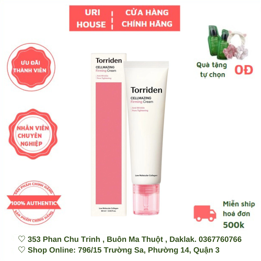 Kem Dưỡng Phục Hồi Da Tổn Thương, Săn Chắc Da Torriden Cellmazing Firming Cream 60ml