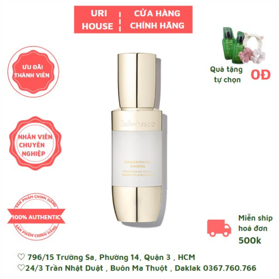 Tinh Chất Dưỡng Trắng Da Sulwhasoo Concentrated Ginseng Brightening Serum 8ml