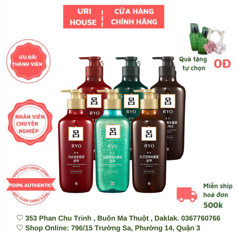  Bộ Gội Xả Thảo Mộc Hoàng Cung Phục Hồi, Giảm Rụng Tóc, Làm Sạch Sâu Ryo 550ml 