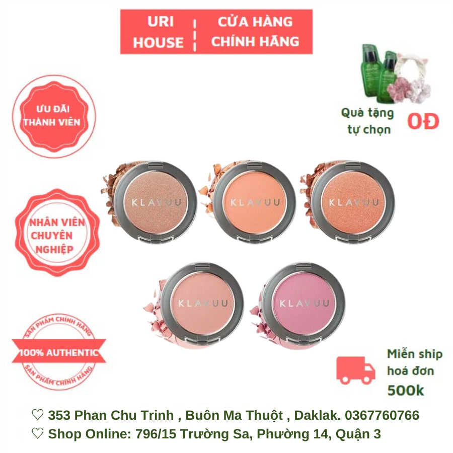 Phấn Má Klavuu Urban Pearlsation Natural Powder Blusher