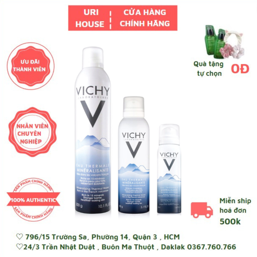 Xịt Khoáng Làm Dịu, Củng Cố & Cấp Ẩm Cho Da Vichy Mineralizing Thermal Water 300ML