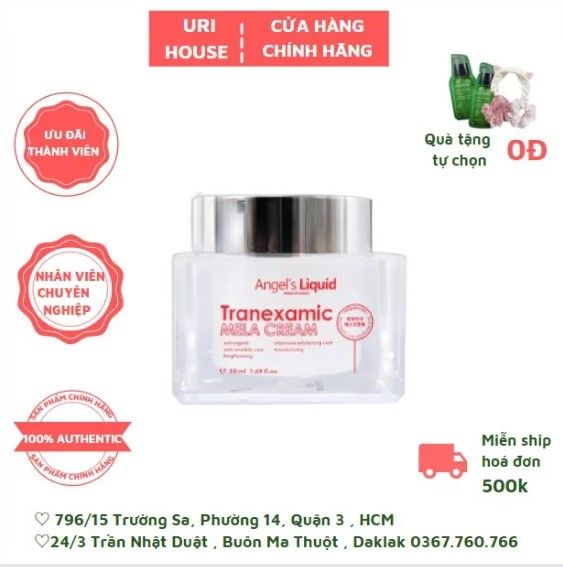 Kem Dưỡng Mờ Nám Chuyên Sâu Angel's Liquid Tranexamic Mela Cream