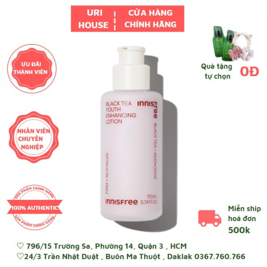 Sữa Dưỡng Ẩm Chống Lão Hóa, Phục Hồi Da Innisfree Black Tea Youth Enhancing Lotion 120mL