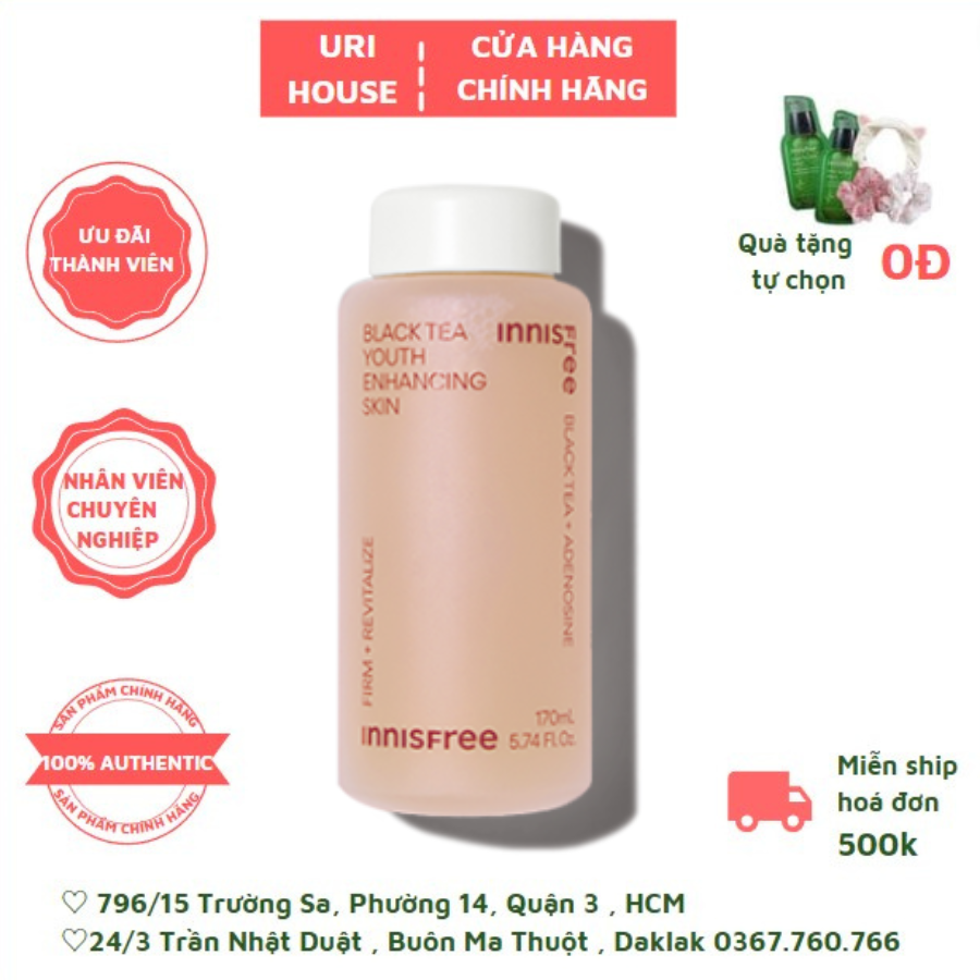 Nước Hoa Hồng Dưỡng Ẩm Chống Lão Hóa Innisfree Black Tea Youth Enhancing Skin 150mL