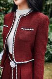  Áo khoác tweed viền tết đỏ 