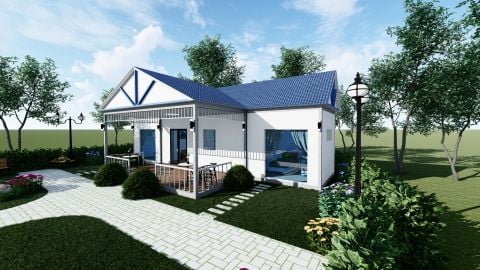 Nhà lắp ghép Panel 3 mô đun 54m2 Nissei House