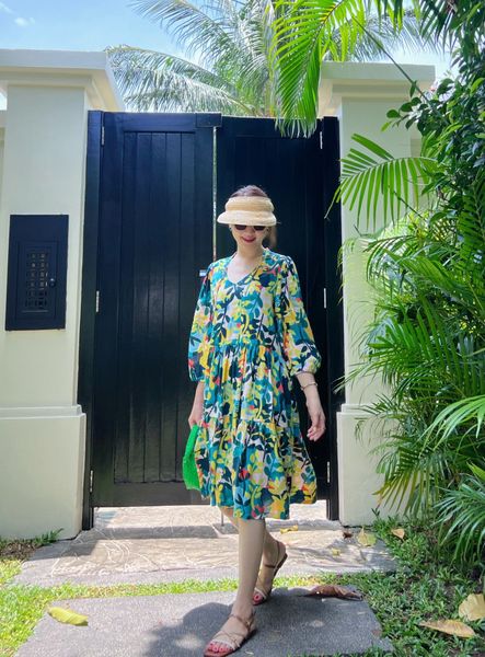  Tropical dress for mom 