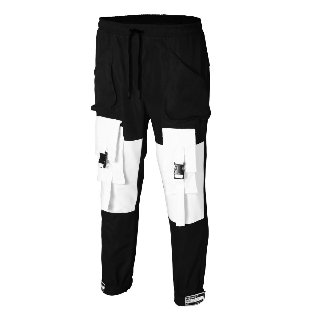  Bɴ̅W® Black & White Cargo Pants 