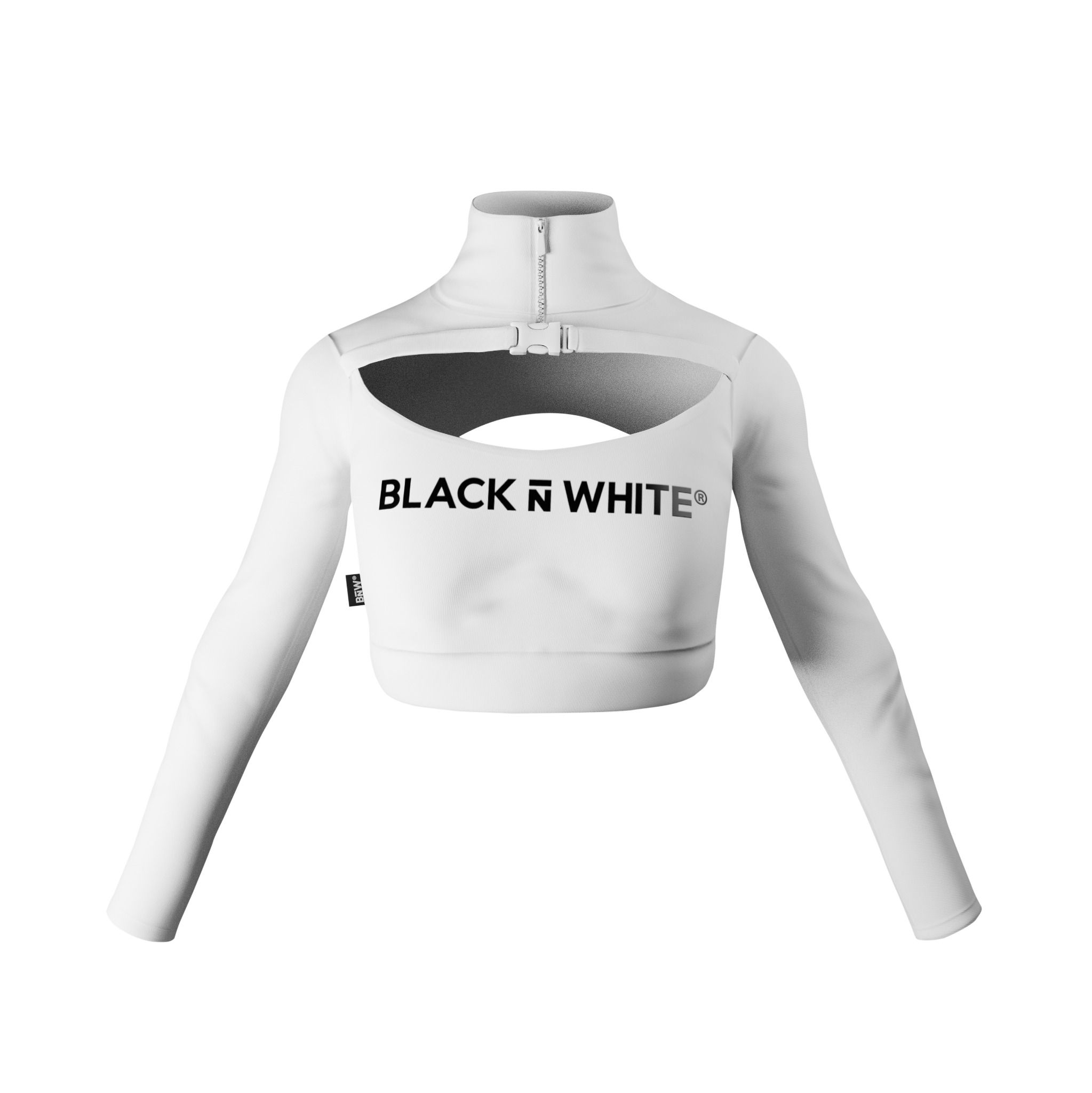  Bɴ̅W® Long-Sleeve Punk Style Crop-Top 