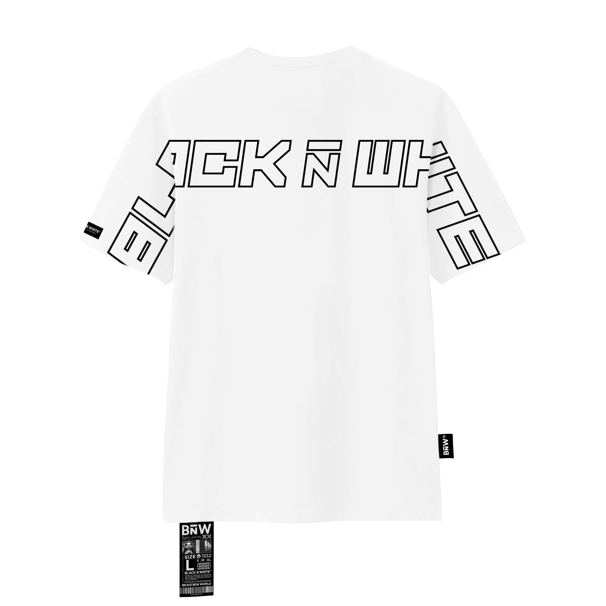 Tシャツ・カットソー BLACK AND WHITE COTTON T-SHIRT Bɴ̅W® BLACK ɴ̅ WHITE Tee Ver.2022 – BLACK ɴ̅ WHITE®