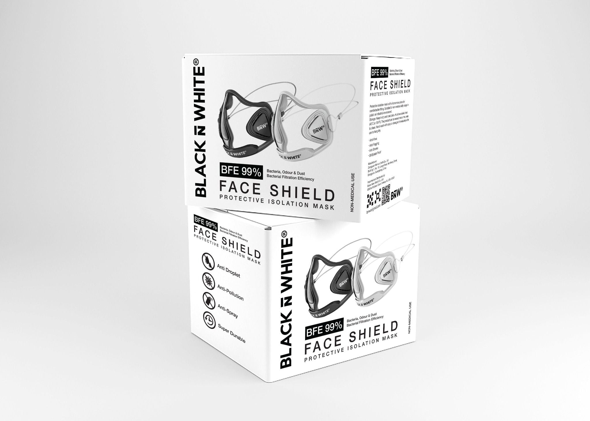  Bɴ̅W® FACE SHIELD - PROTECTIVE ISOLATION MASK 