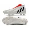 Giày đá bóng adidas Predator EDGE + đinh FG, màu xám trắng vạch đỏ