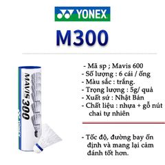 Cầu nhựa chính hãng YONEX MAVIS 300 đủ màu trắng và vàng chanh