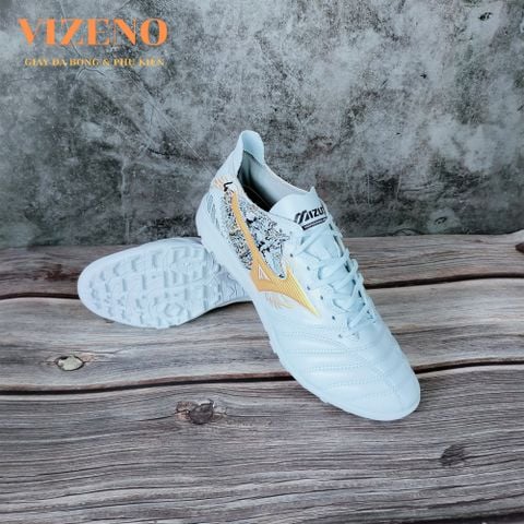 Giày đá bóng Mizuno Neo 3 Pro Sergio Ramos trắng xám vàng